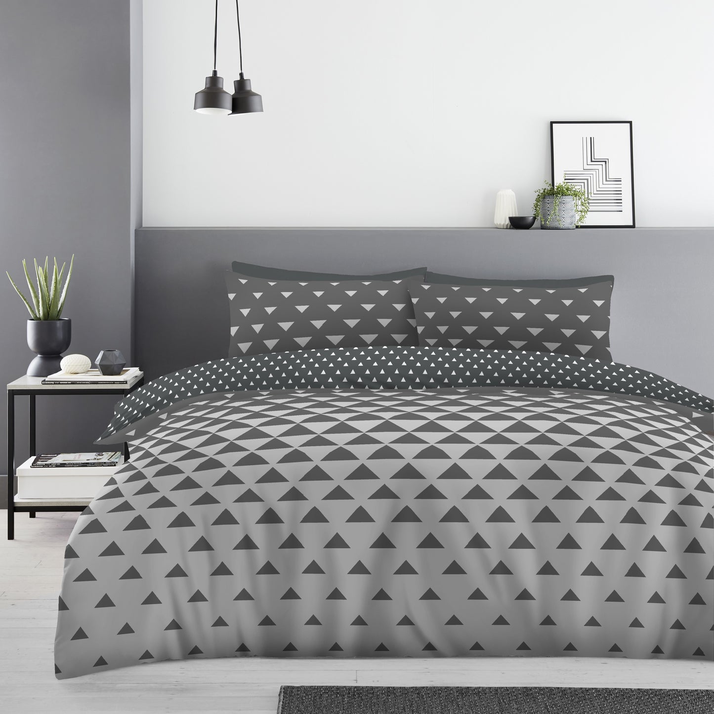 Ombre Triangle Duvet Cover Set